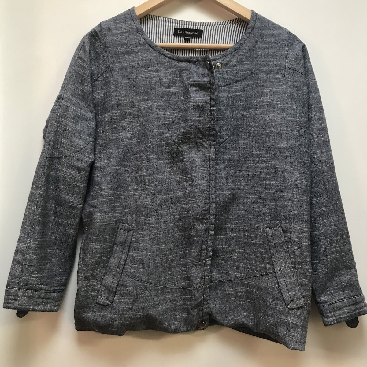 La Chapelle navy linen jacket – Market Fair